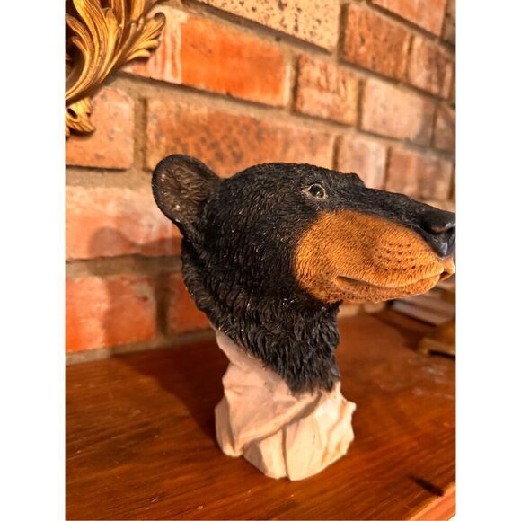 1996 Castagna Hand carved Bear Head Statue Bust  Made in Italy - Picture 7 of 9